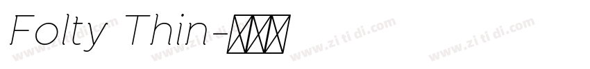 Folty Thin字体转换